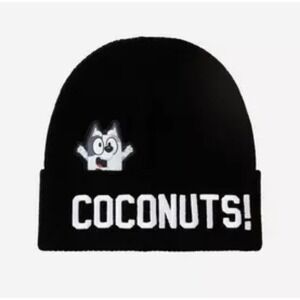 Adult Bluey Muffin Coconuts‎ Black Beanie Hat Hot Topic